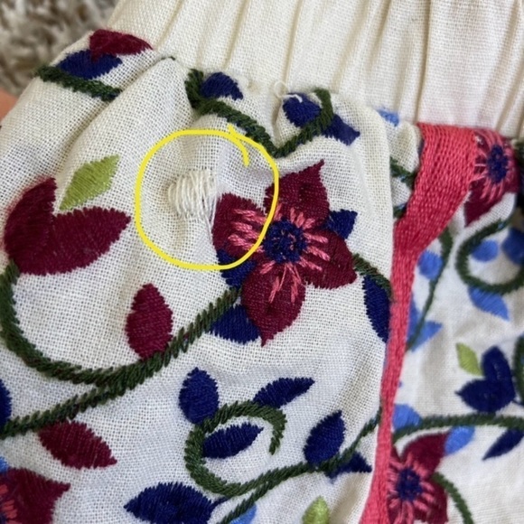 TJ MAXX Toddler Girls Embroidered Floral Dress Skirt Mini Cream Blue Pink Sz 4T - Picture 11 of 11